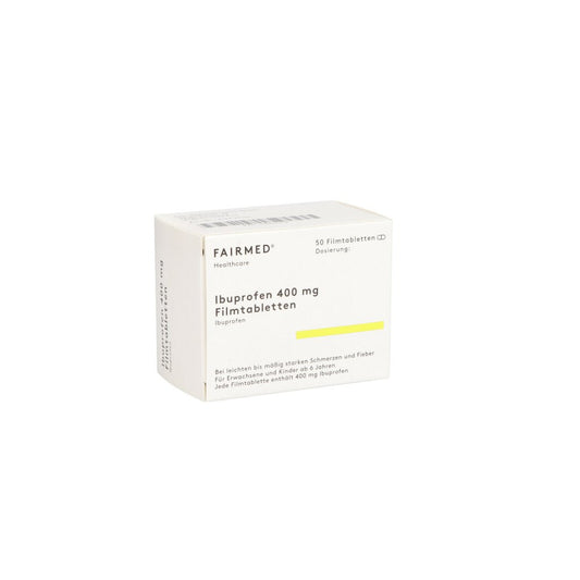 Das Produktfoto zeigt Ibuprofen 400 Mg Filmtabletten (50 stk) PZN 16397318