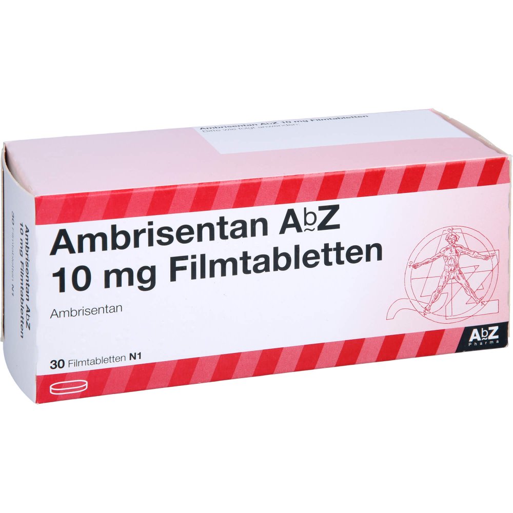Das Produktfoto zeigt Ambrisentan Abz 10 Mg Filmtabletten (30 stk) PZN 16487783