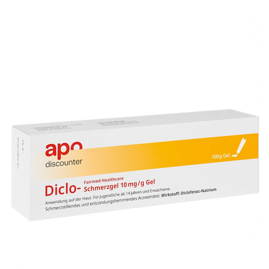 Das Produktfoto zeigt Diclo-Fairmed Healthcare 10 Mg/G Gel Wl (100 g) PZN 16500124