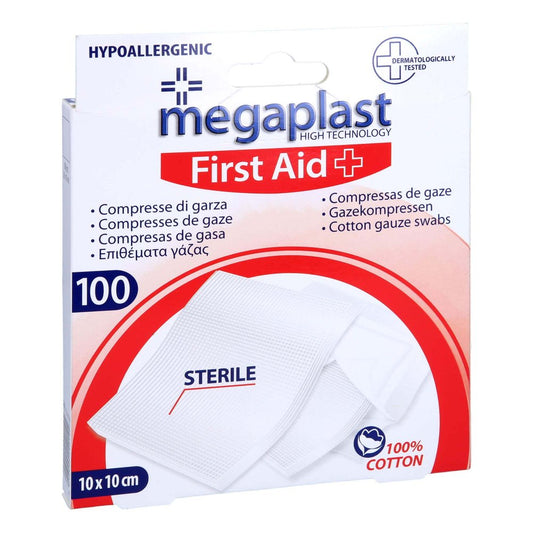 Gazekompressen 10x10 Cm Steril (100 stk)
