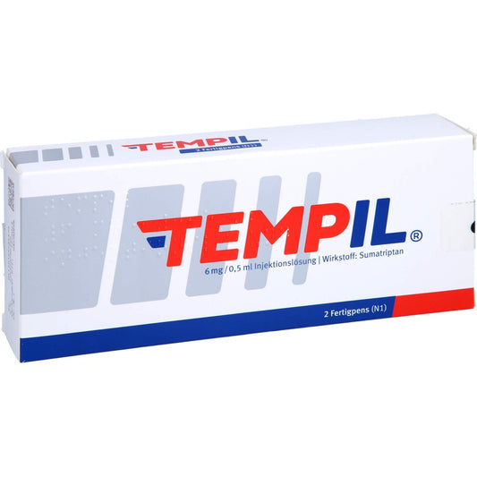 Das Produktfoto zeigt Tempil 6 Mg/0,5 Ml Inj.-Lsg.In Einem Fertigpen (2 stk) PZN 16528447