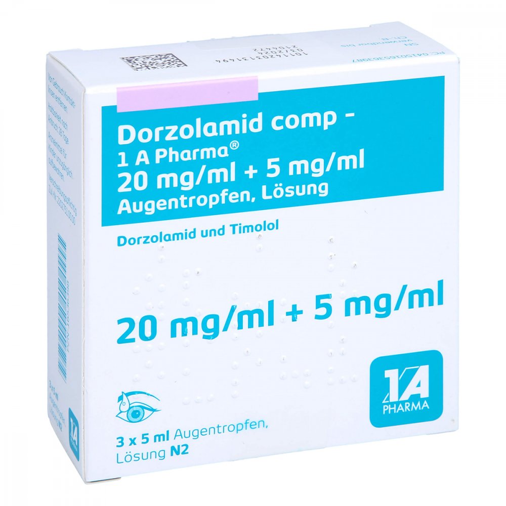 Dorzolamid Comp-1a Pharma 20mg/Ml+5mg/Ml Augentr. (3X5 ml)