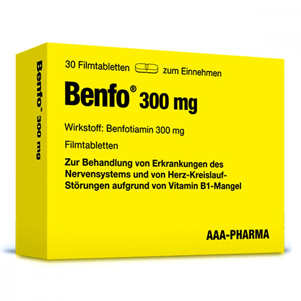Das Produktfoto zeigt Benfo 300 Mg Filmtabletten (30 stk) PZN 16586798