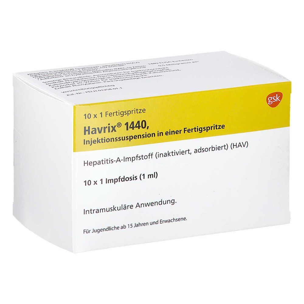 Havrix 1440 Impfdosis Inj.-Susp.I.E.Fertigspritze (10 stk)