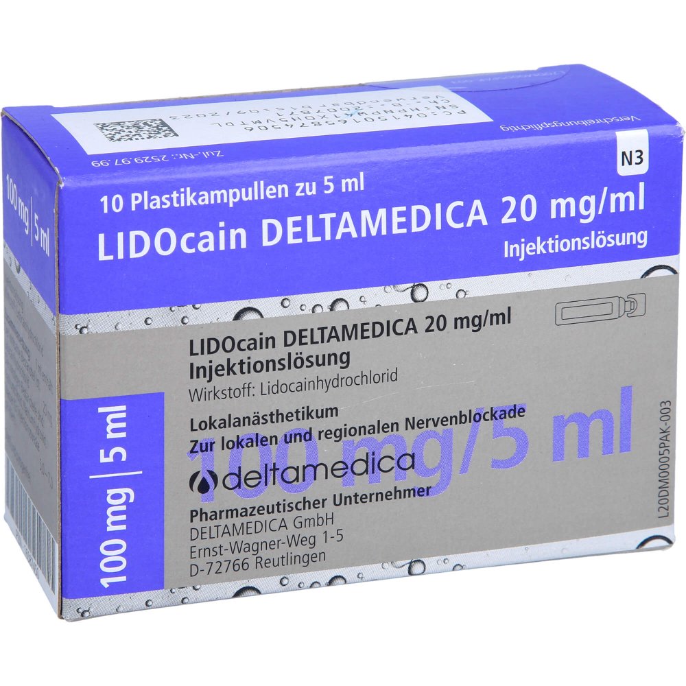 Lidocain Deltamedica 20 Mg/Ml Inj.-Lsg.Plastikamp. (10X5 ml)