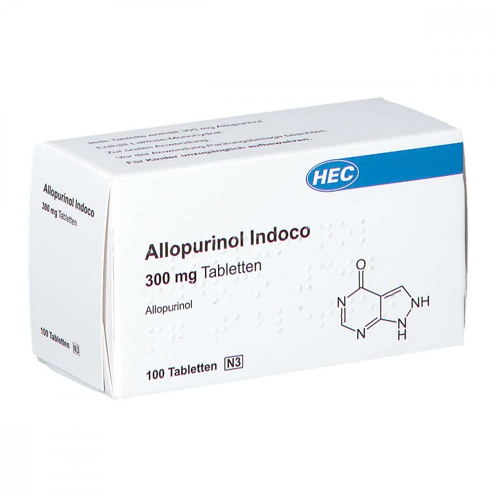 Allopurinol Indoco 300 Mg Tabletten (100 stk)