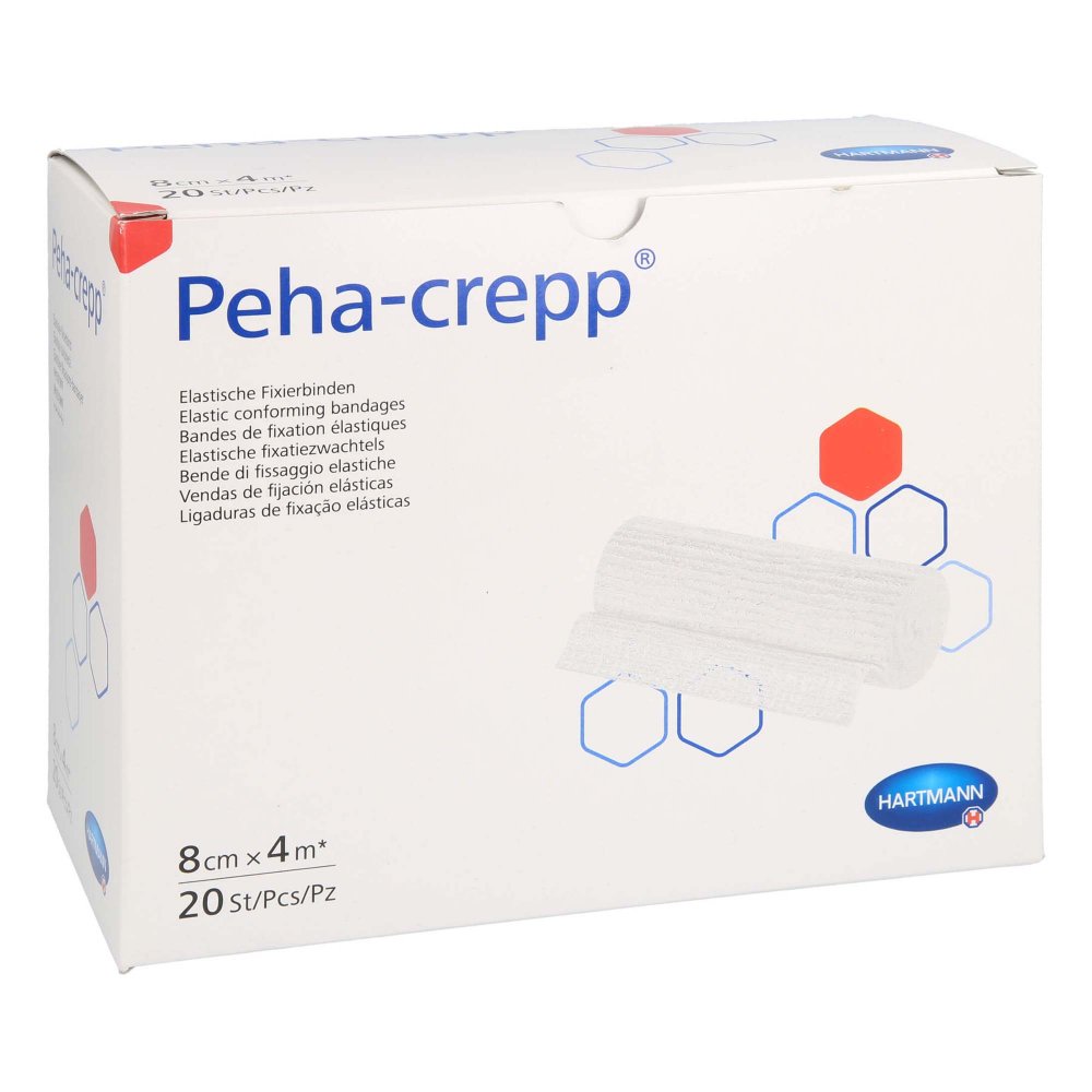 Das Produktfoto zeigt Peha Crepp Fixierbinde 8 Cmx4 M (20 stk) PZN 16596070