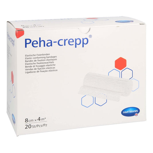 Das Produktfoto zeigt Peha Crepp Fixierbinde 8 Cmx4 M (20 stk) PZN 16596070