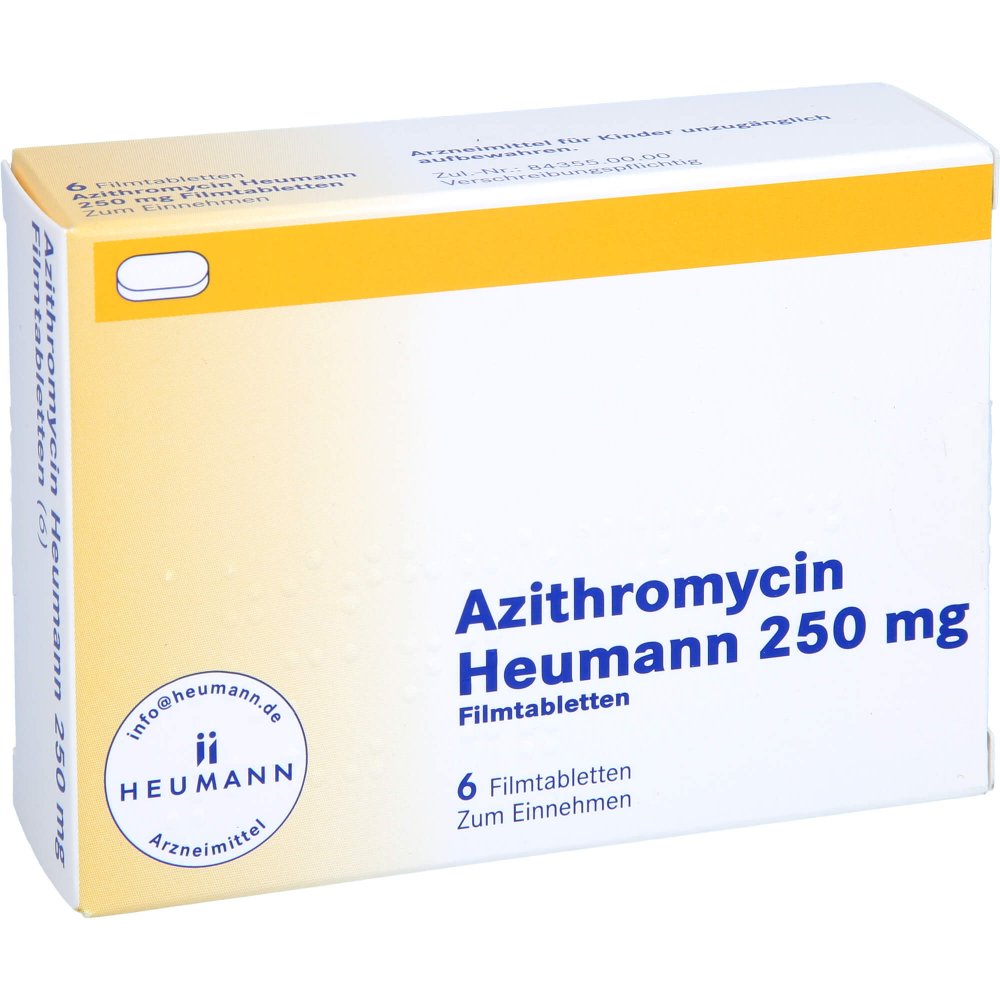 Azithromycin Heumann 250 Mg Filmtabletten (6 stk)