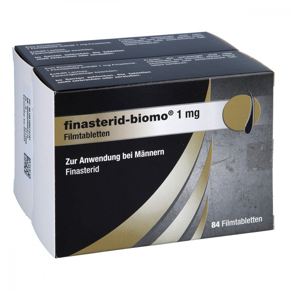 Das Produktfoto zeigt Finasterid-Biomo 1 Mg Filmtabletten (168 stk) PZN 16627379