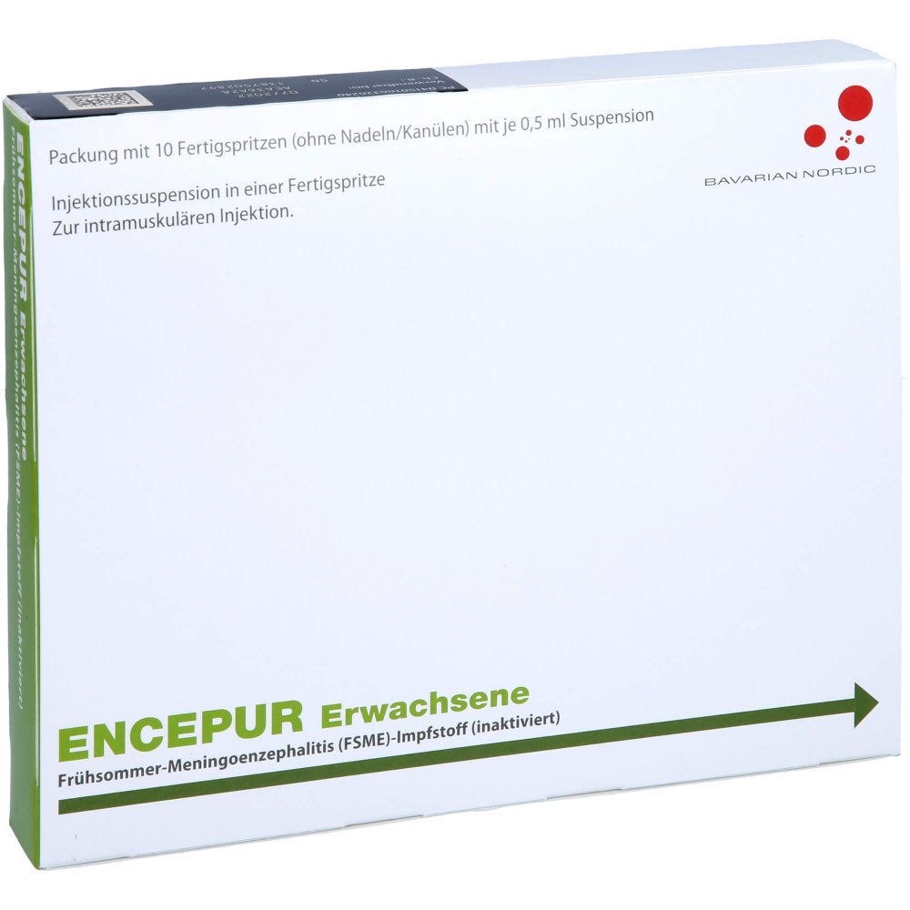 Das Produktfoto zeigt Encepur Erwachsene Fertigspritzen (10 stk) PZN 16632624