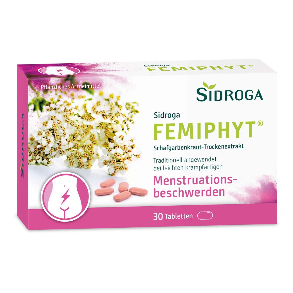 Das Produktfoto zeigt Sidroga Femiphyt 250 Mg Filmtabletten (30 stk) PZN 16634439