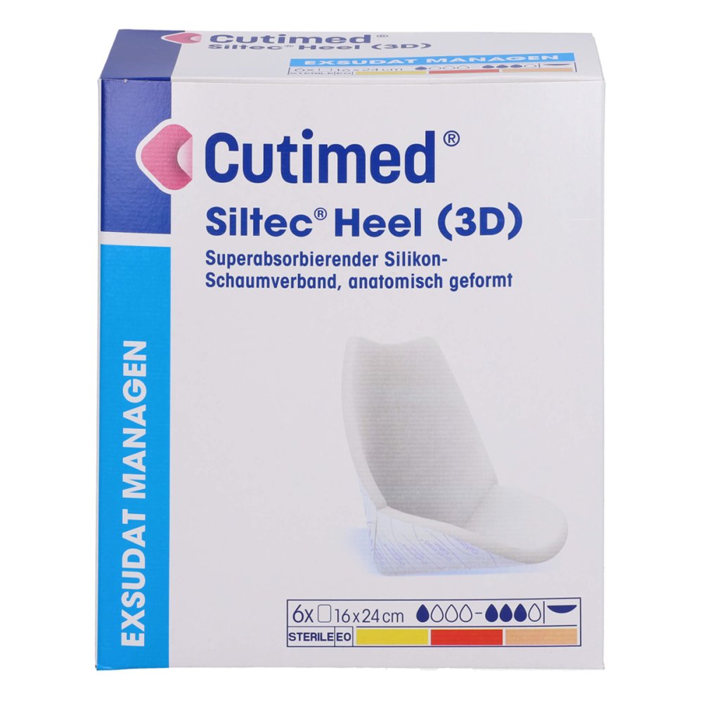 Cutimed Siltec Heel 3d 16x24 Cm Kompressen (6 stk)