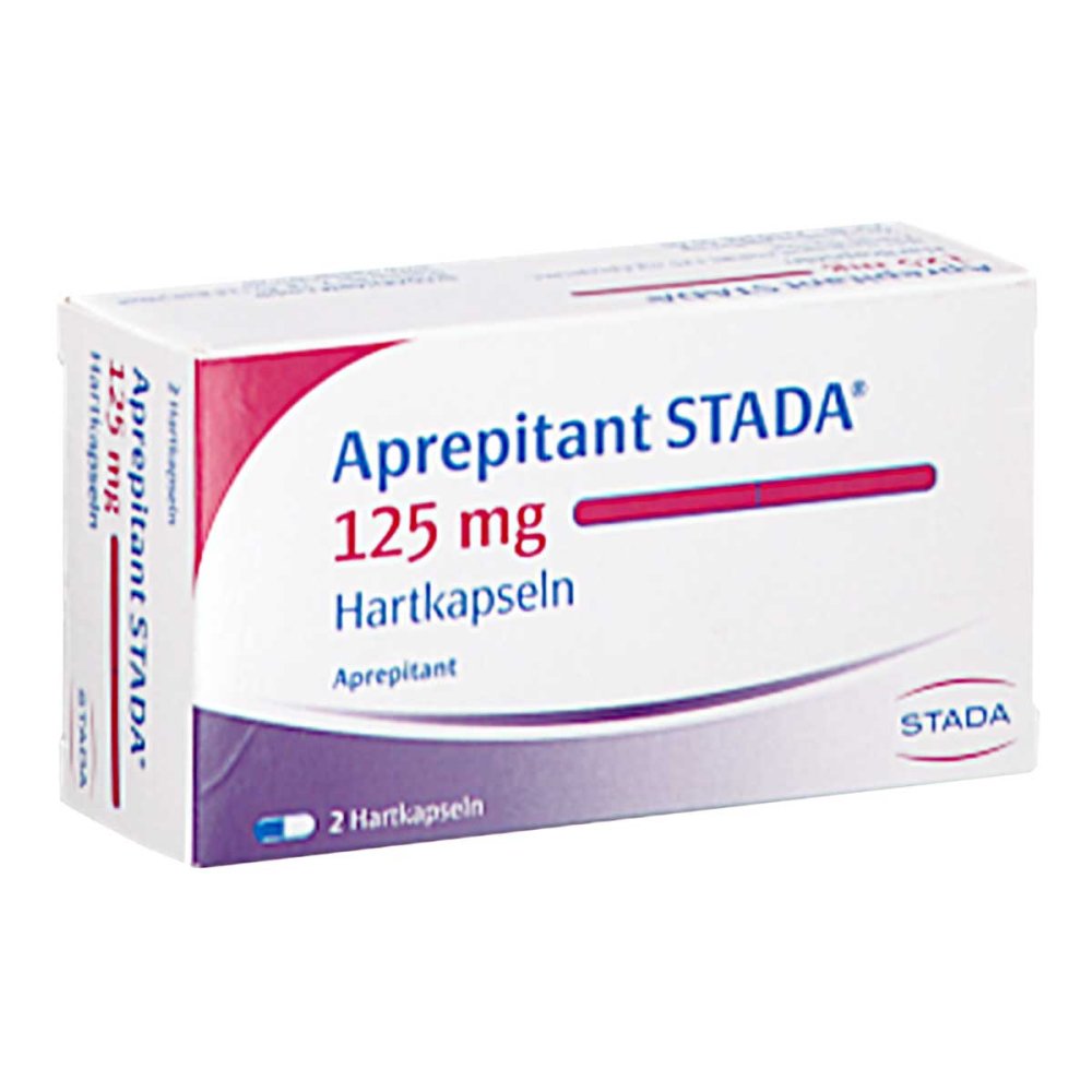 Das Produktfoto zeigt Aprepitant Stada 125 Mg Hartkapseln (2 stk) PZN 16662134