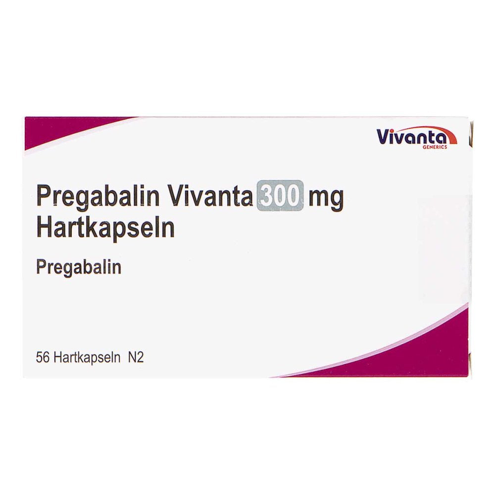 Das Produktfoto zeigt Pregabalin Vivanta 300 Mg Hartkapseln (56 stk) PZN 16663731