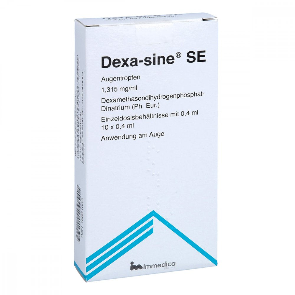 Das Produktfoto zeigt Dexa-Sine Se 1,315 Mg/Ml Augentr.I.Einzeldosisb. (10X0.4 ml) PZN 16681806