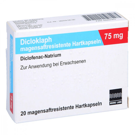 Dicloklaph 75 Mg Magensaftresistente Hartkapseln (20 stk)