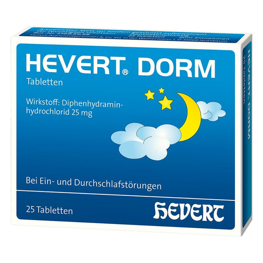 Das Produktfoto zeigt Hevert Dorm Tabletten (25 stk) PZN 16684644