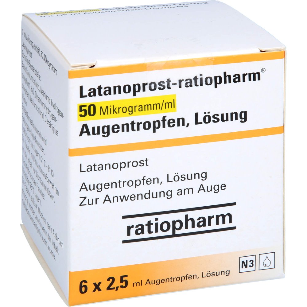 Latanoprost-Ratiopharm 50 Mikrogramm/Ml Atr Lösung (6X2.5 ml)