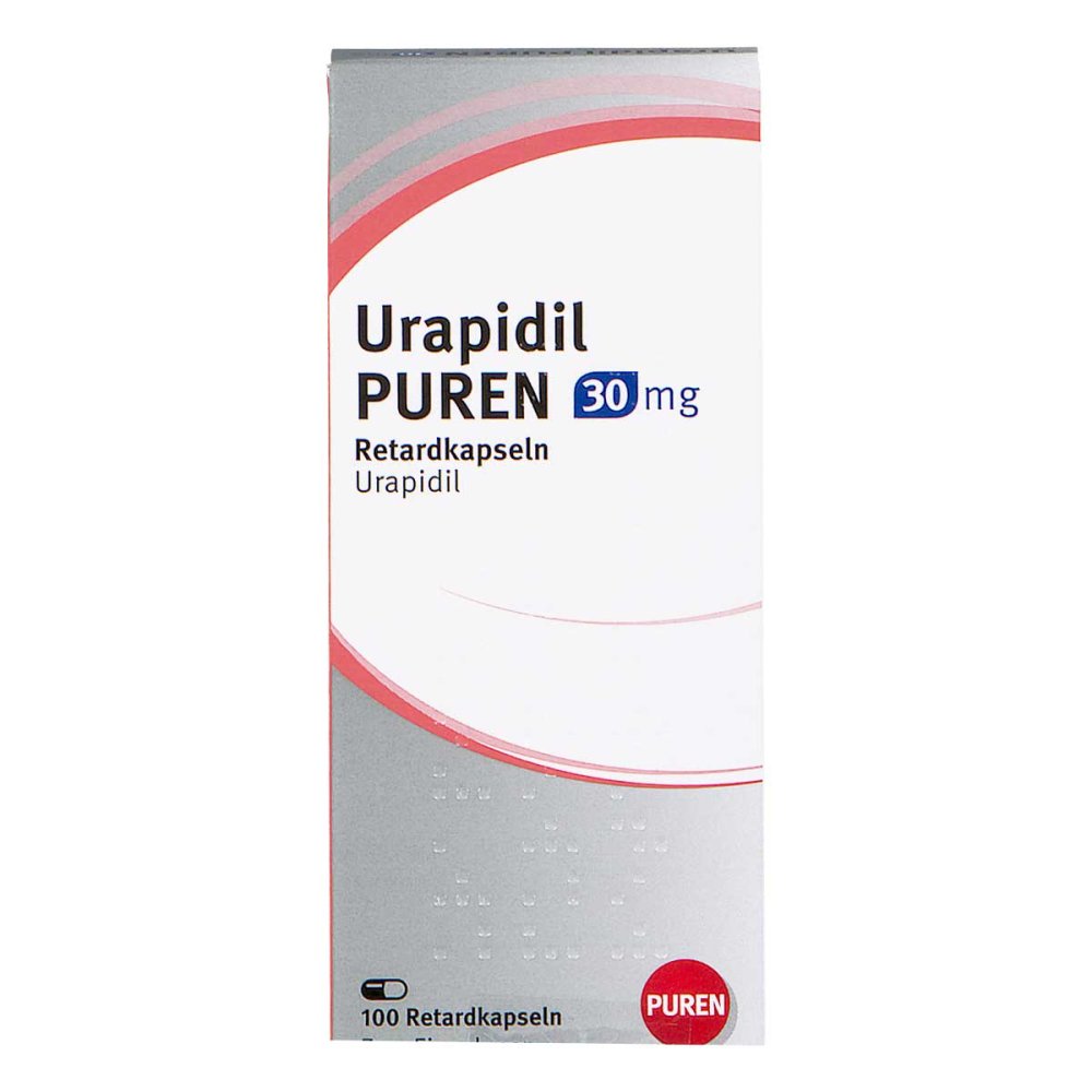 Das Produktfoto zeigt Urapidil Puren 30 Mg Retardkapseln (100 stk) PZN 16702520