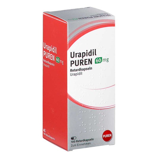 Das Produktfoto zeigt Urapidil Puren 60 Mg Retardkapseln (100 stk) PZN 16702543