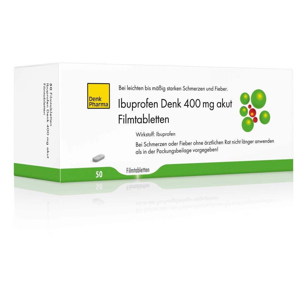 Ibuprofen Denk 400 Mg Akut Filmtabletten (50 stk)
