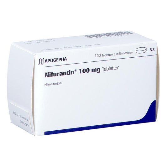 Das Produktfoto zeigt Nifurantin 100 Mg Tabletten (100 stk) PZN 16703548