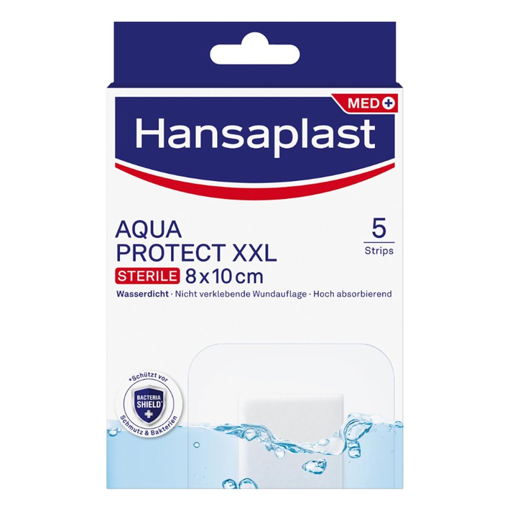 Hansaplast Aqua Protect Wundverb.Steril 8x10 Cm (5 stk)
