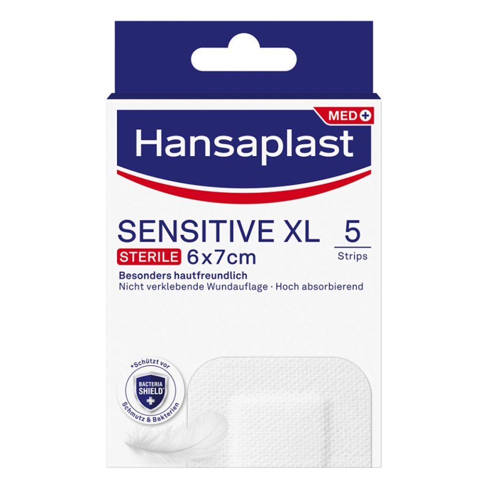Hansaplast Sensitive Wundverband Steril 6x7 Cm (5 stk)