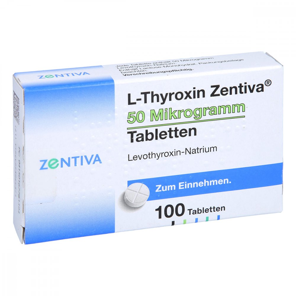 L-Thyroxin Zentiva 50 Mikrogramm Tabletten (100 stk)