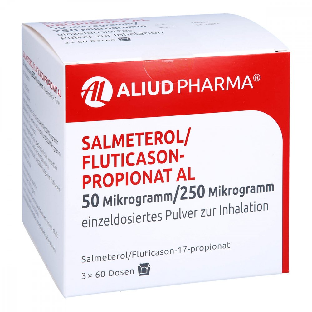 Salmeterol/Fluticasonpropionat Al 50μg/250μg 3x60 (3X60 stk)