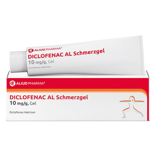Das Produktfoto zeigt Diclofenac Al Schmerzgel 10 Mg/G (120 g) PZN 16786333