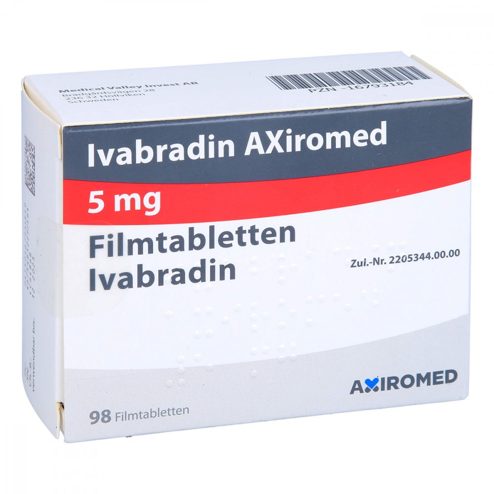 Ivabradin Axiromed 5 Mg Filmtabletten (98 stk)