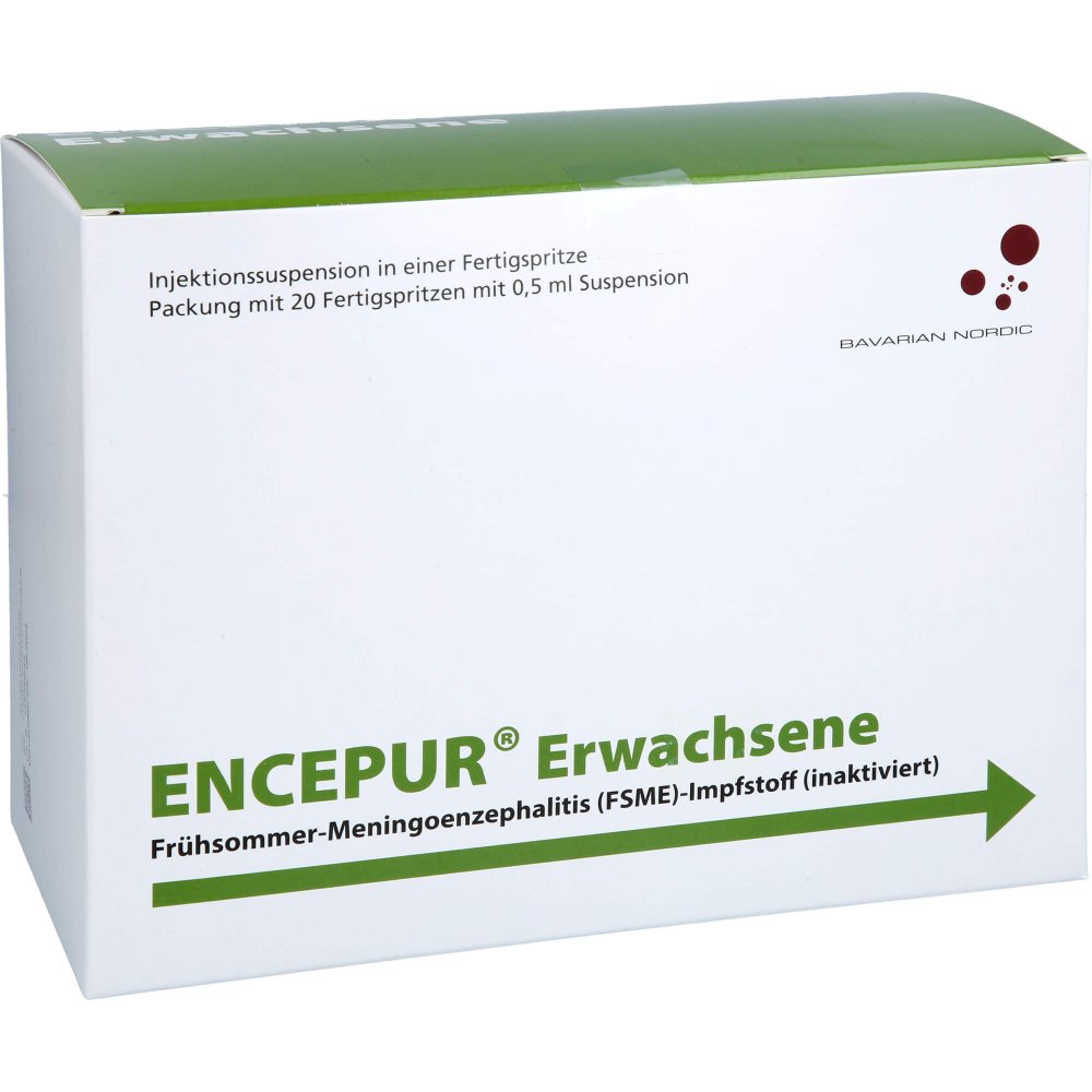 Das Produktfoto zeigt Encepur Erwachsene Fertigspritzen (20 stk) PZN 16793379