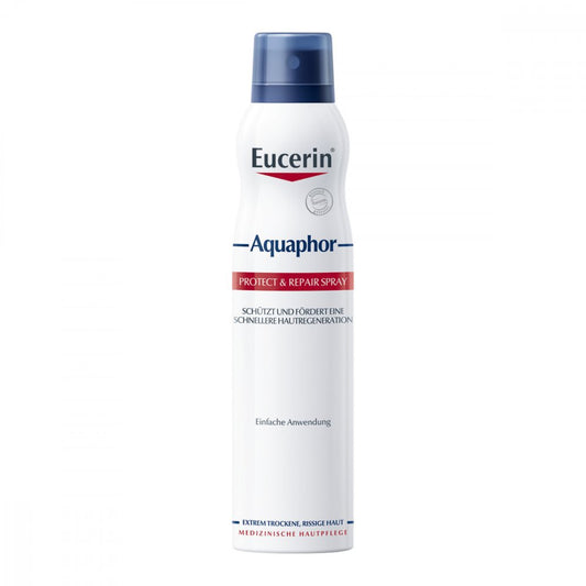 Das Produktfoto zeigt Eucerin Aquaphor Protect & Repair Spray (250 ml) PZN 16807294