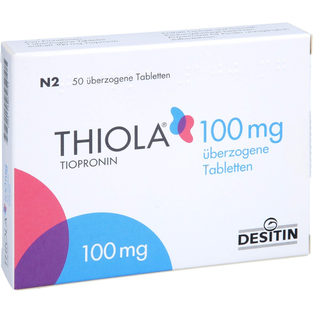 Das Produktfoto zeigt Thiola 100 Mg Überzogene Tabletten (50 stk) PZN 16807733