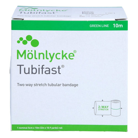 Das Produktfoto zeigt Tubifast 2-Way Stretch 5 Cmx10 M Grün (1 stk) PZN 16812705