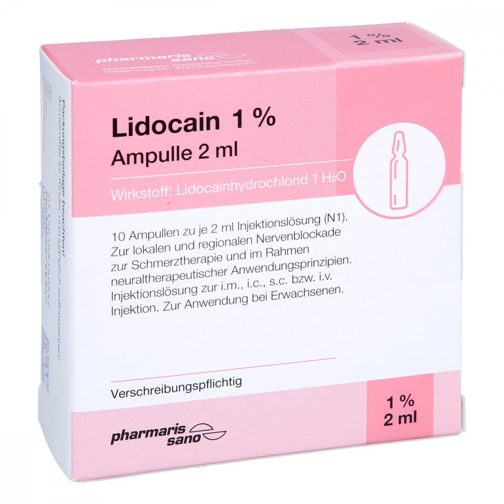 Lidocain Pharmarissano Ampulle 1% 2 Ml Inj.-Lsg. (10X2 ml)