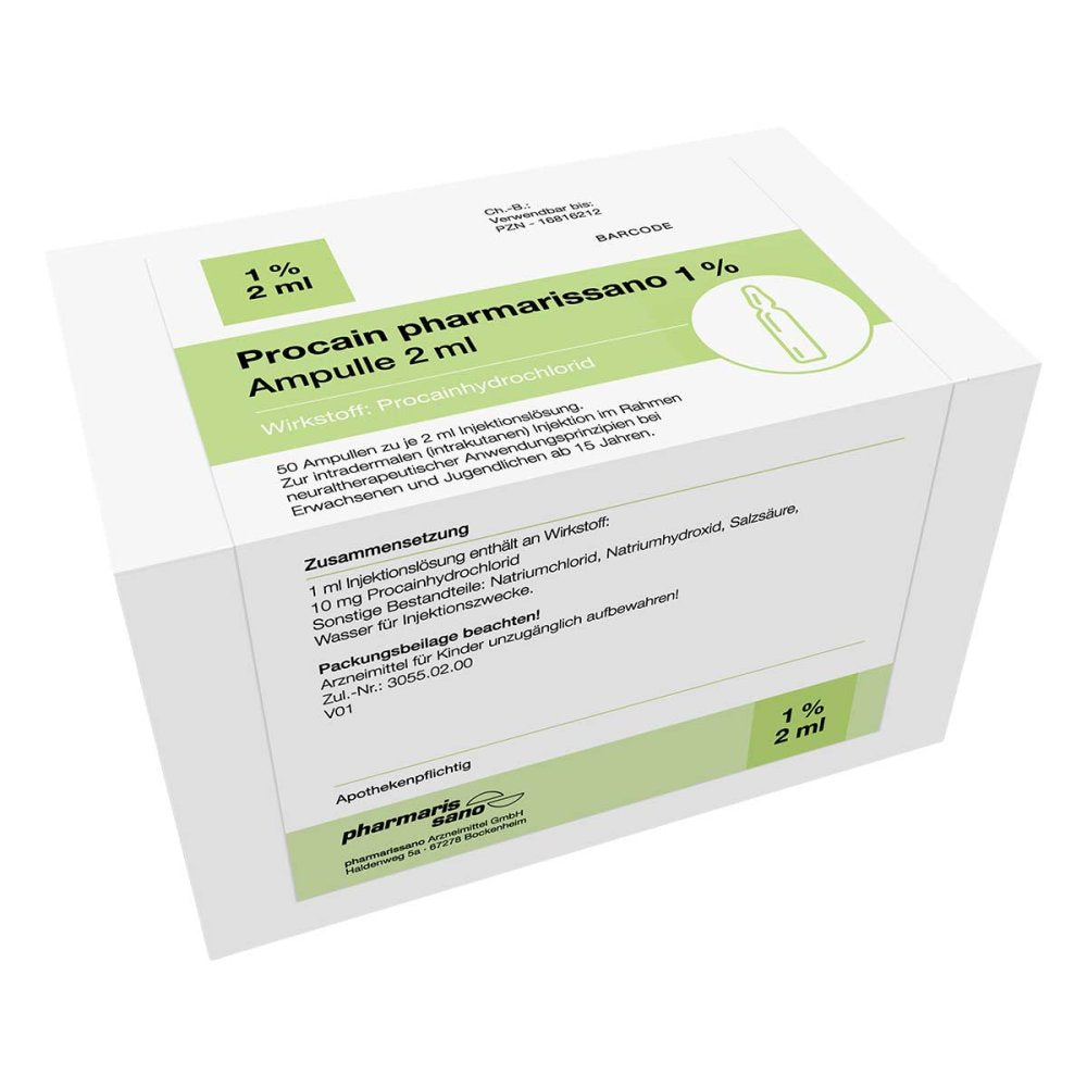 Procain Pharmarissano Ampulle 1% 2 Ml Inj.-Lsg. (50X2 ml)
