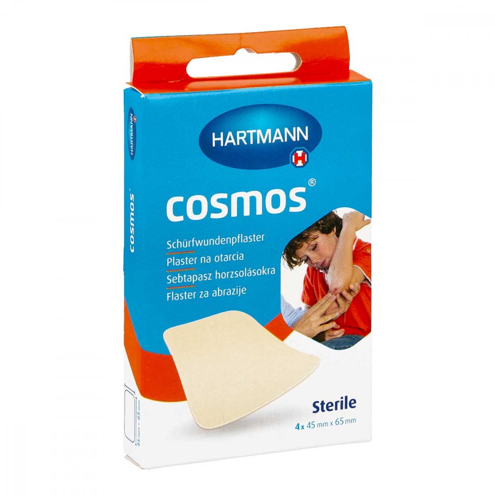 Cosmos Schürfwundenpflaster 4,5x6,5 Cm Steril (4 stk)