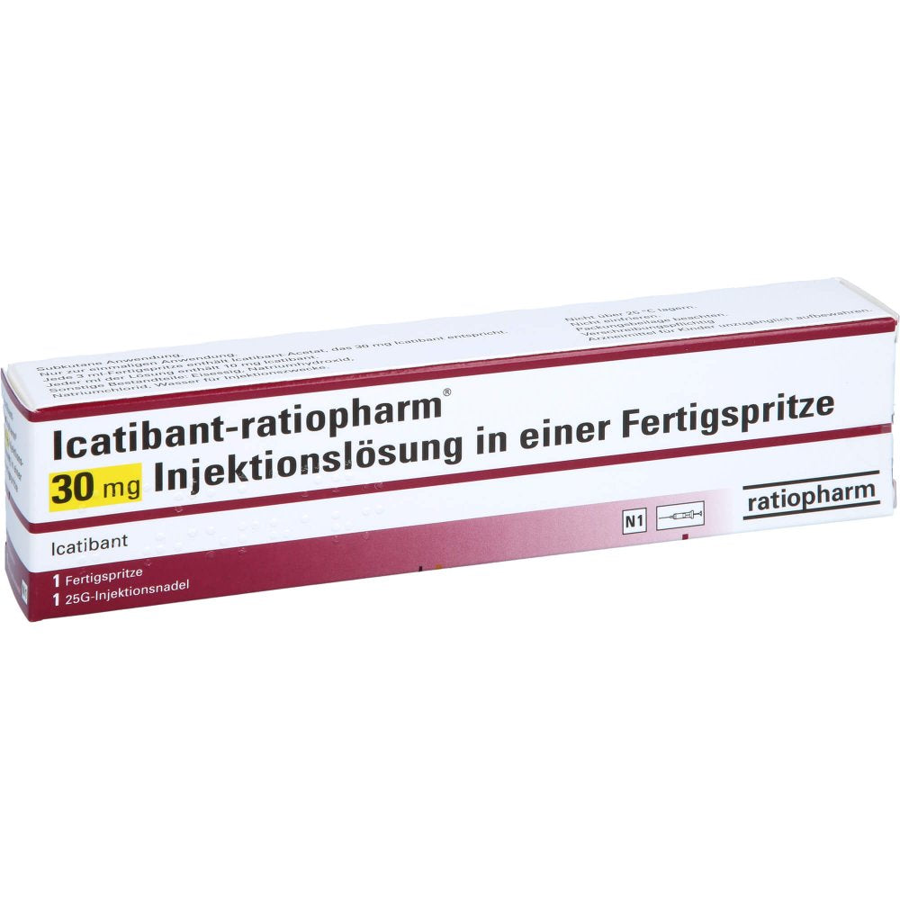 Das Produktfoto zeigt Icatibant-Ratiopharm 30 Mg Inj.-Lsg.I.E.F.-Sp. (1 stk) PZN 16850634