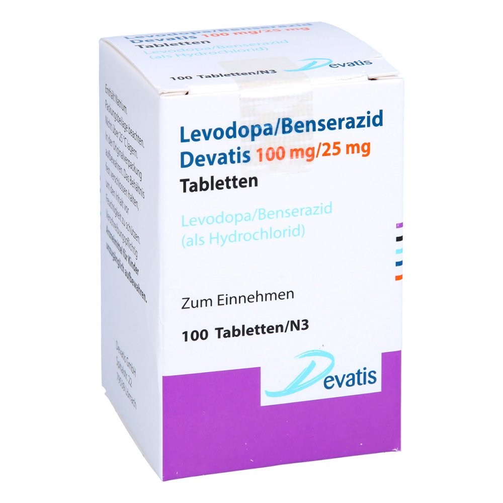Levodopa/Benserazid Devatis 100mg/25mg Tabletten (100 stk)