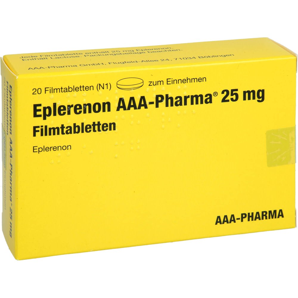 Eplerenon Aaa-Pharma 25 Mg Filmtabletten (20 stk)