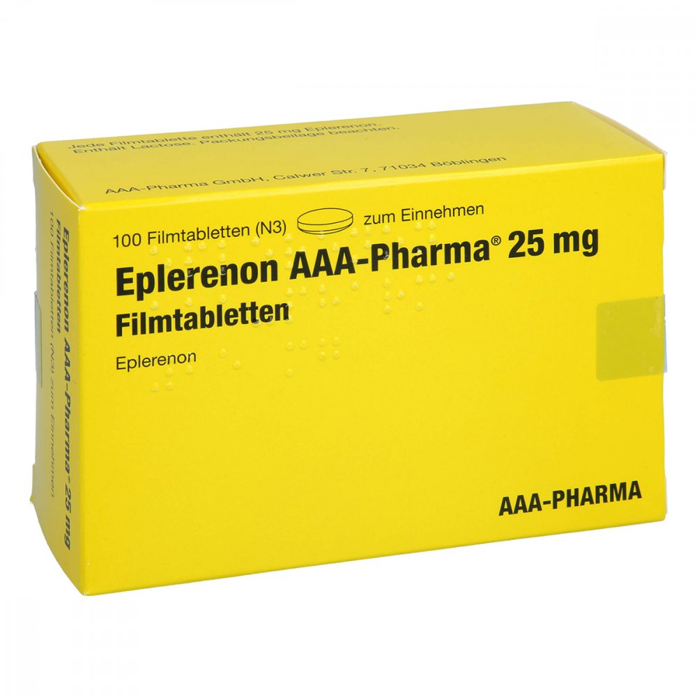 Eplerenon Aaa-Pharma 25 Mg Filmtabletten (100 stk)