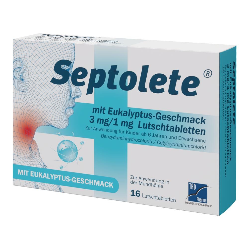 Septolete M.Eukalyptus-Geschmack 3mg/1mg Lut.-Tab. (16 stk)