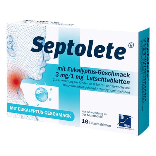 Septolete M.Eukalyptus-Geschmack 3mg/1mg Lut.-Tab. (16 stk)