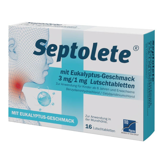 Septolete M.Eukalyptus-Geschmack 3mg/1mg Lut.-Tab. (16 stk)
