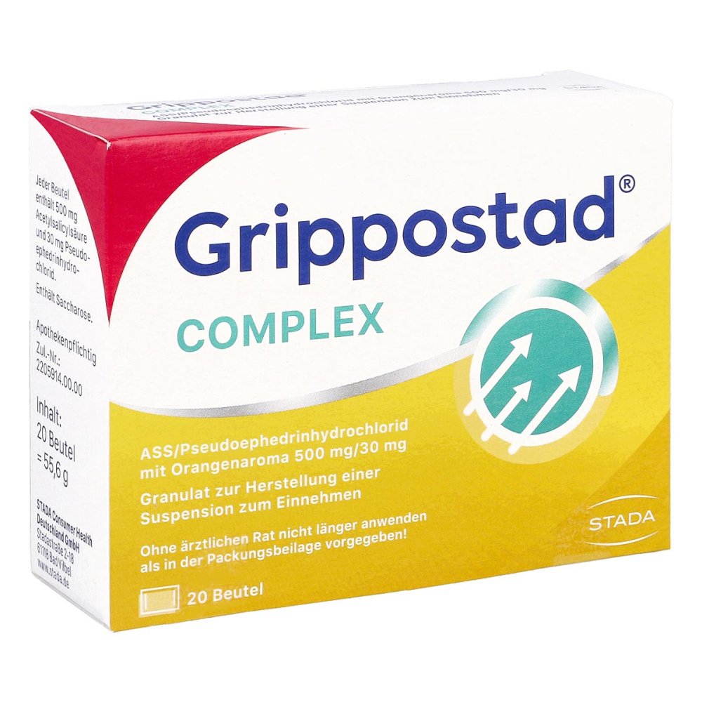 Grippostad Complex Ass/Pseudoeph.500/30 Mg Orange (20 stk)