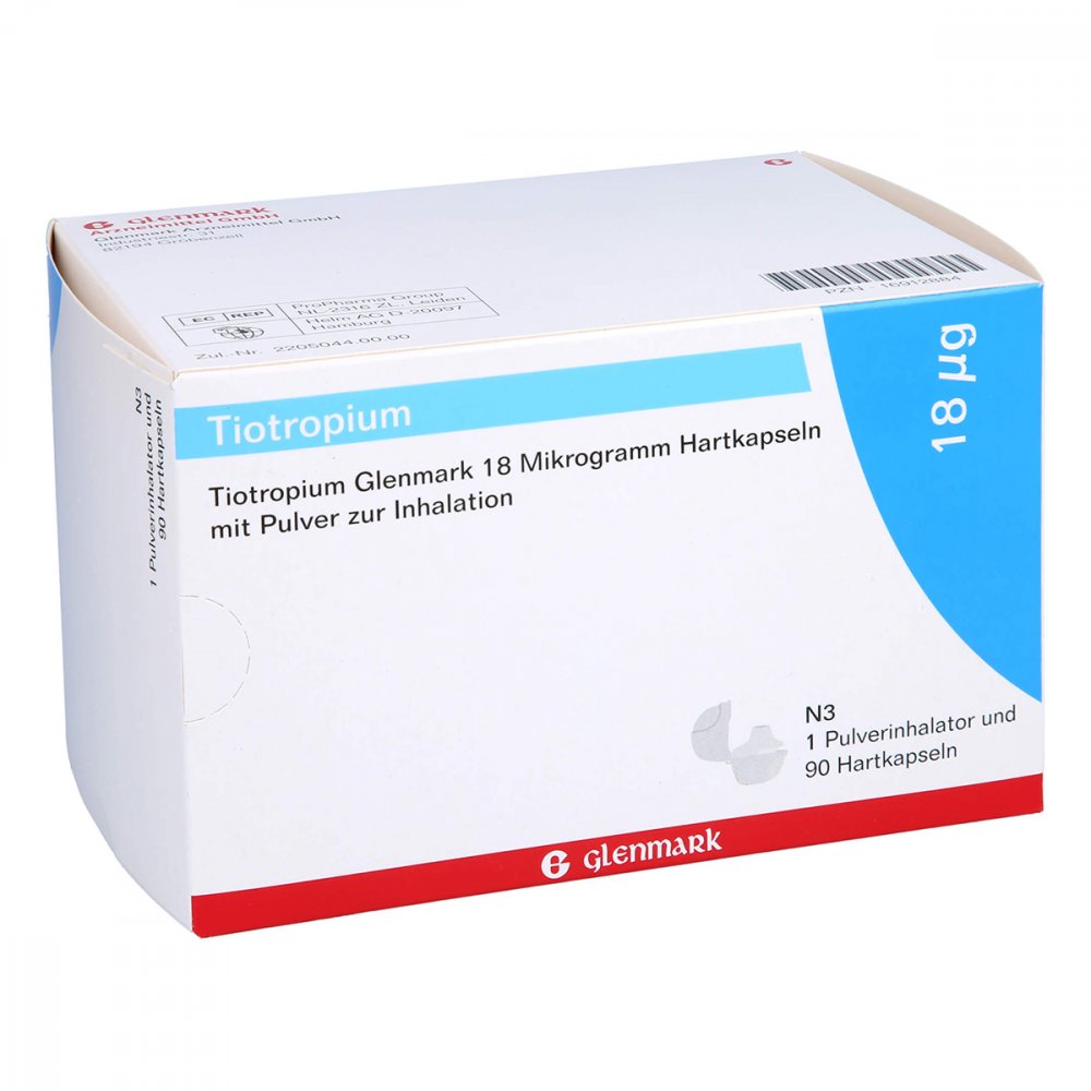 Tiotropium Glenmark 18 Μg Hkp.M.Plv.Z.Inh.+Inhaler (90 stk)