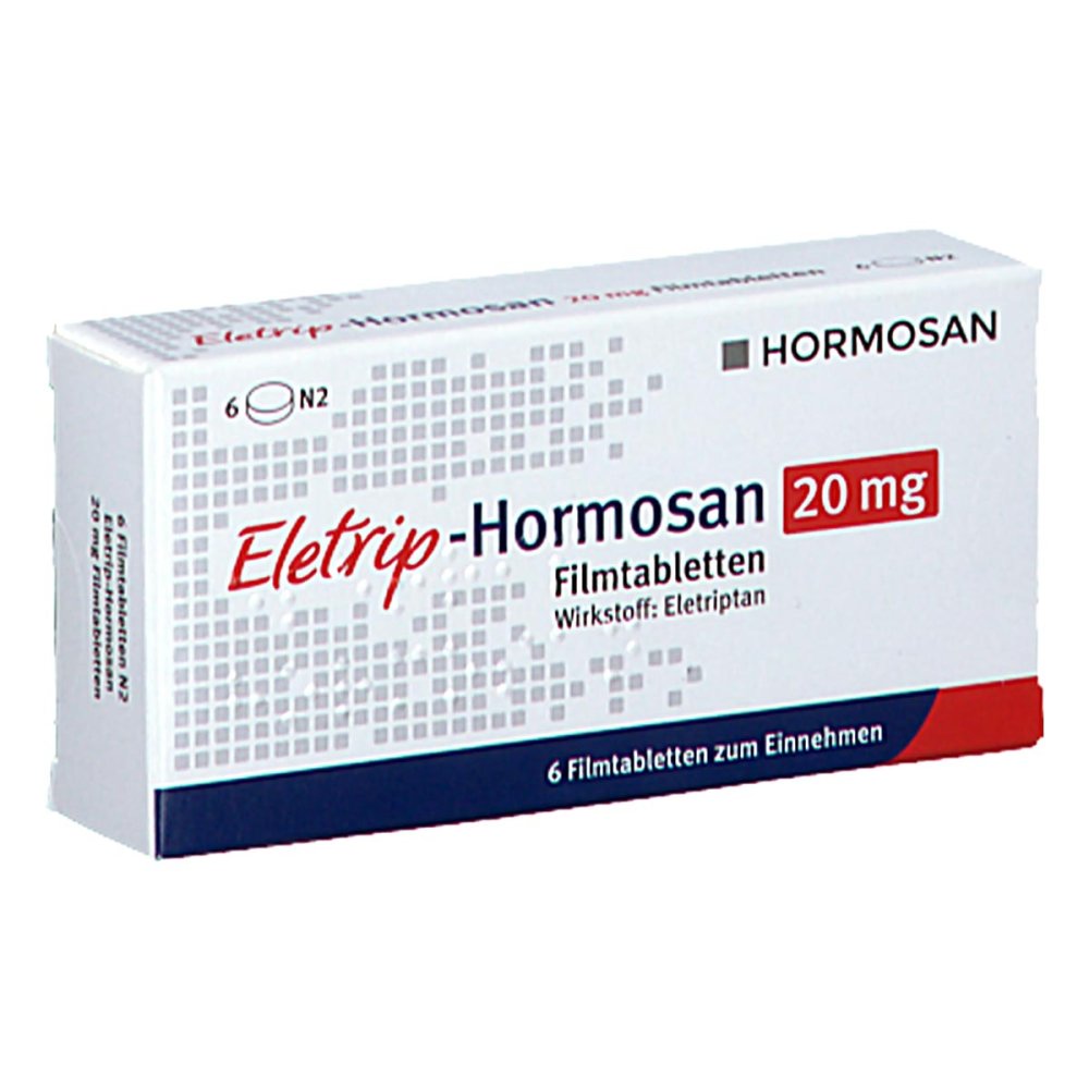 Das Produktfoto zeigt Eletrip-Hormosan 20 Mg Filmtabletten (6 stk) PZN 16927199